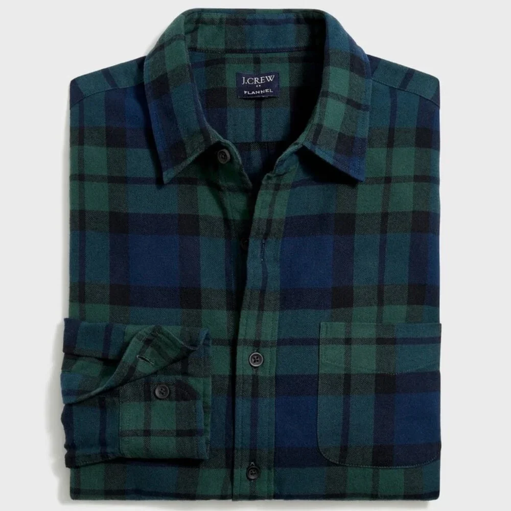 EUC‎ Men's J. CREW Classic Plaid Flannel 
